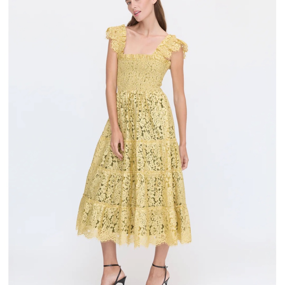 NWT Hill House Lace Ellie Nap Dress in Gold (Size Medium) - Collector’s Edition